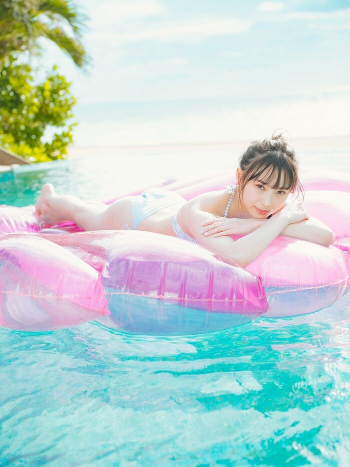 NMB48 Koiwa Umeyama (18), fans are excited about the transparent sexy off shot of www1st photo collection with too much images of bikini swimsuits! 9th image