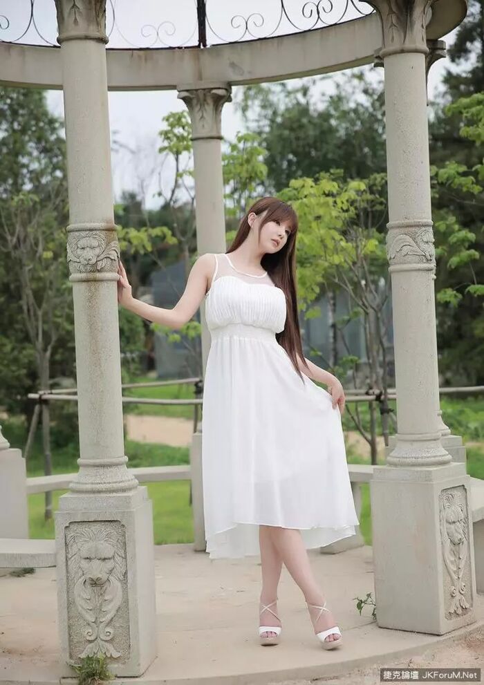 [Model 寫shin series] super-sexual feeling beauty car Imitation Yanagi Chie white length external beat [40P] 2th image