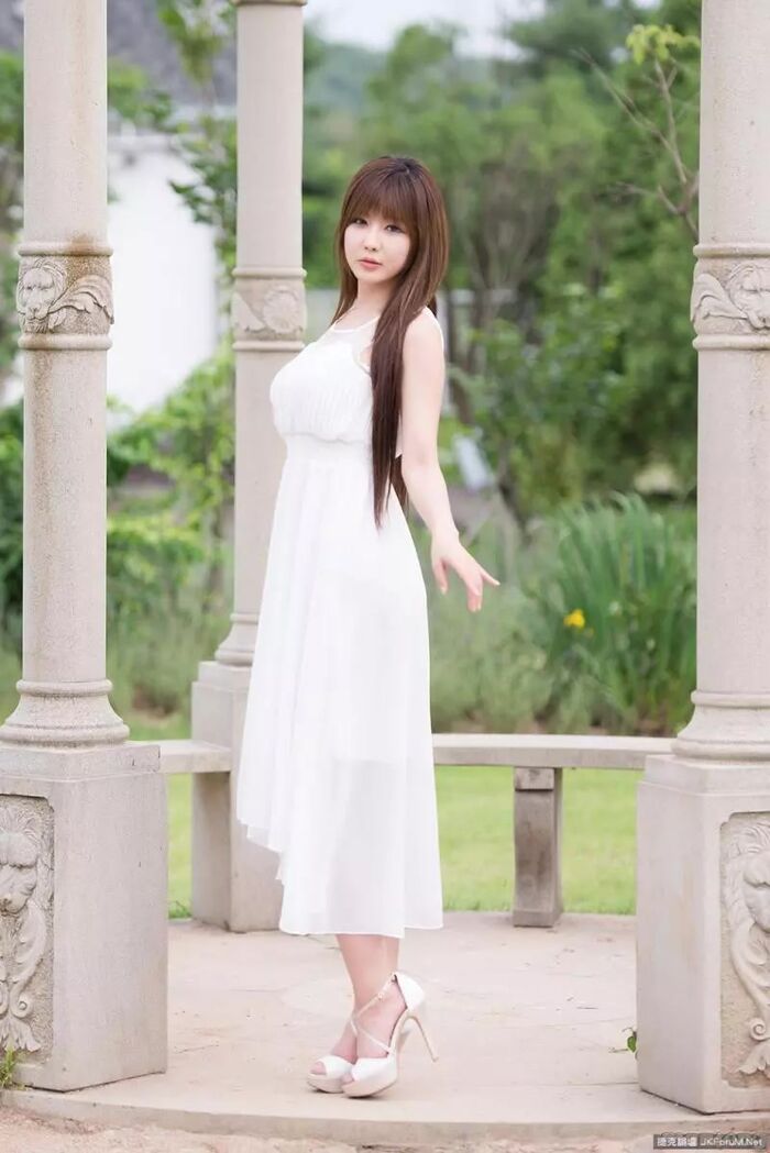 [Model 寫shin series] super-sexual feeling beauty car Imitation Yanagi Chie white length external beat [40P] 26th image