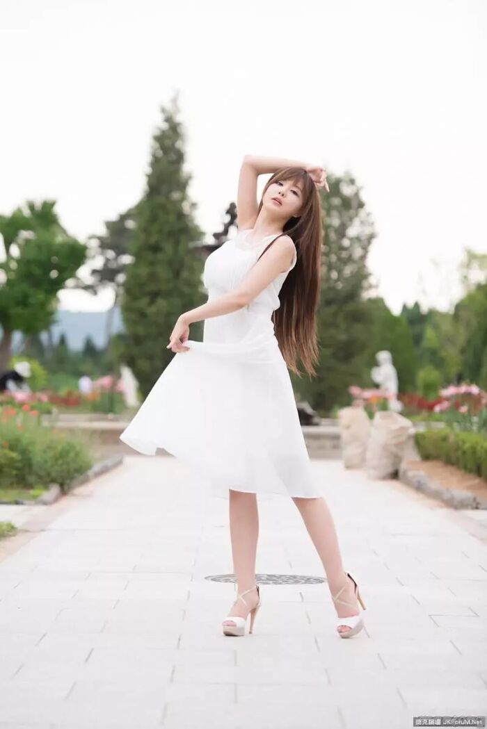 [Model 寫shin series] super-sexual feeling beauty car Imitation Yanagi Chie white length external beat [40P] 40th image